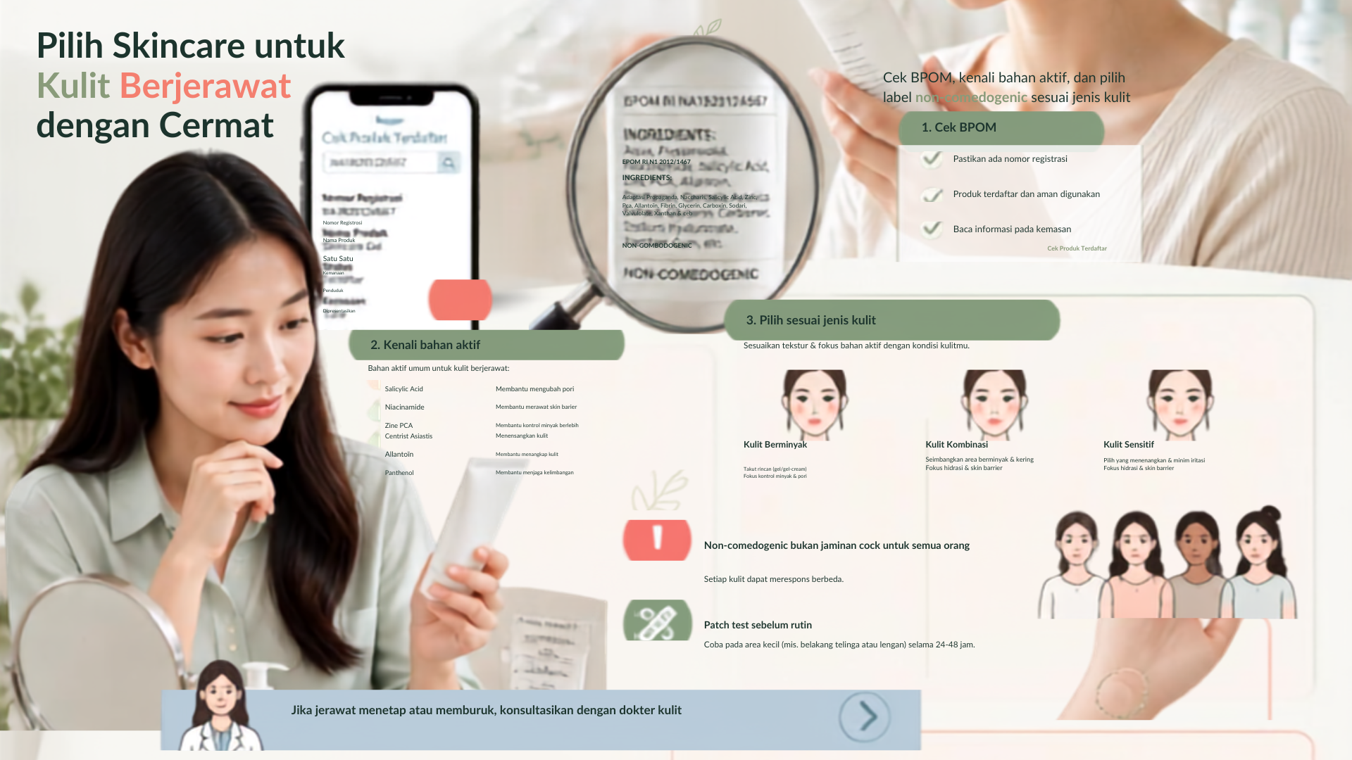 Tips Memilih Produk untuk Pasien Berjerawat Sesuai Jenis Kulit