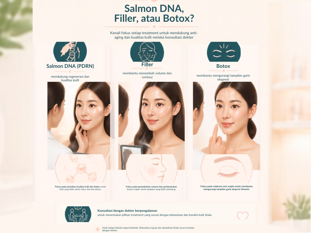 Mau Kulit Awet Muda? Ini Panduan Lengkap Pilih Salmon DNA, Filler, atau Botox