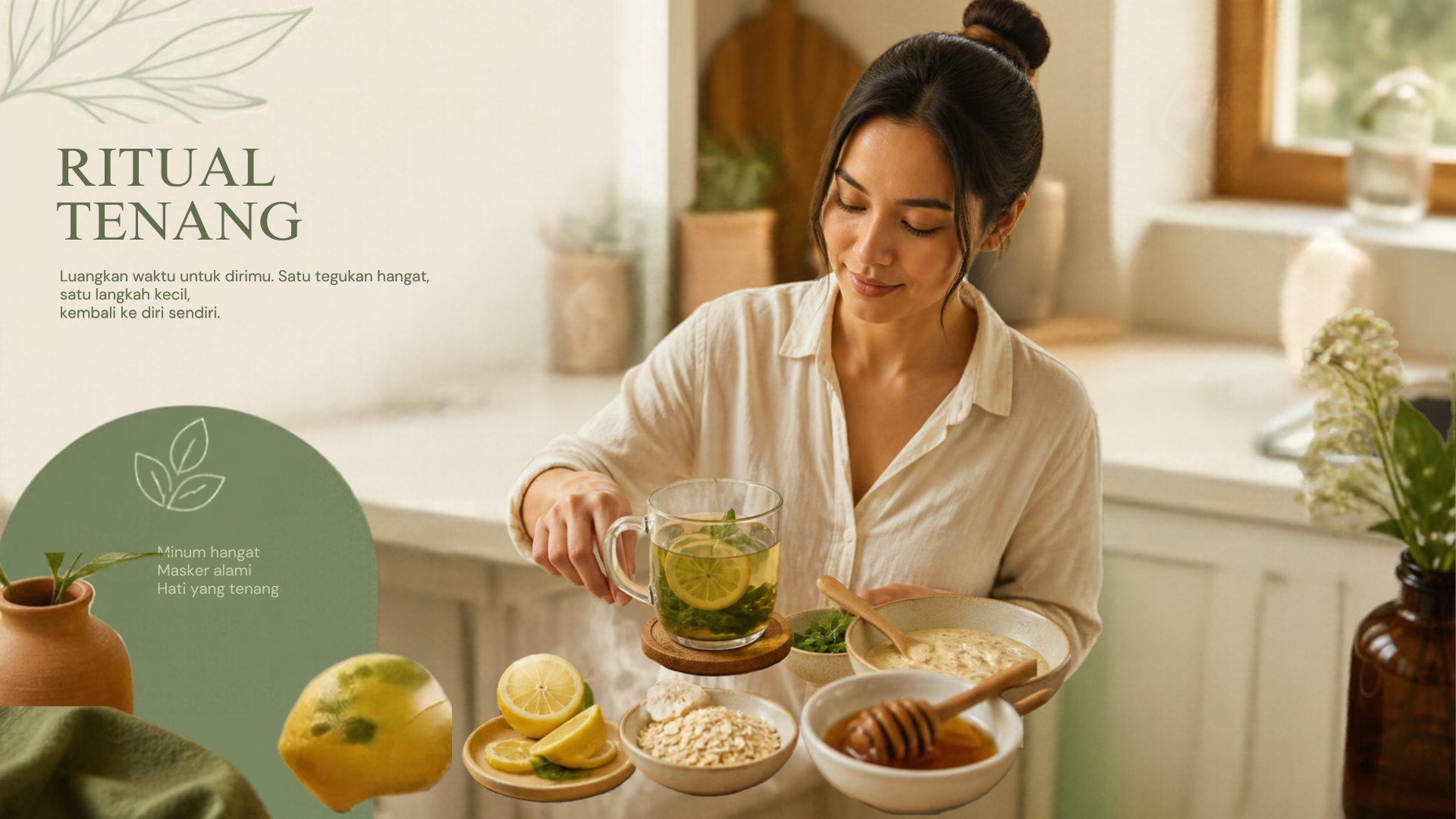Dapur Jadi Tempat Pulang: Tren Mindfulness Racik Minuman Herbal & Masker Alami