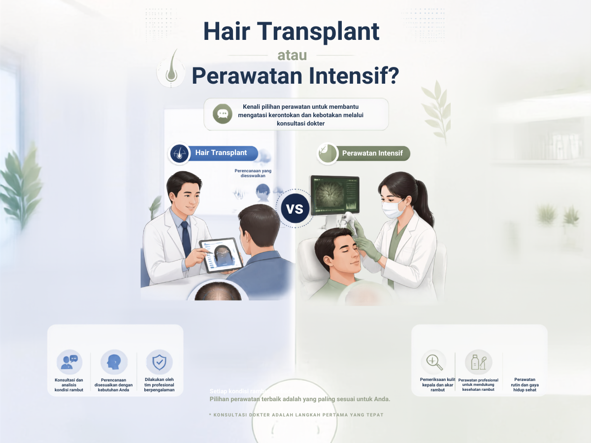 Hair Transplant vs Perawatan Rambut: Mana yang Tepat untuk Atasi Kerontokan