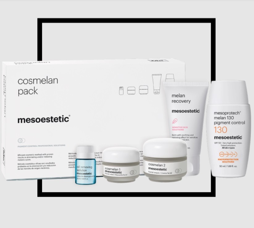 Rangkaian produk Cosmelan Pack mesoestetic
