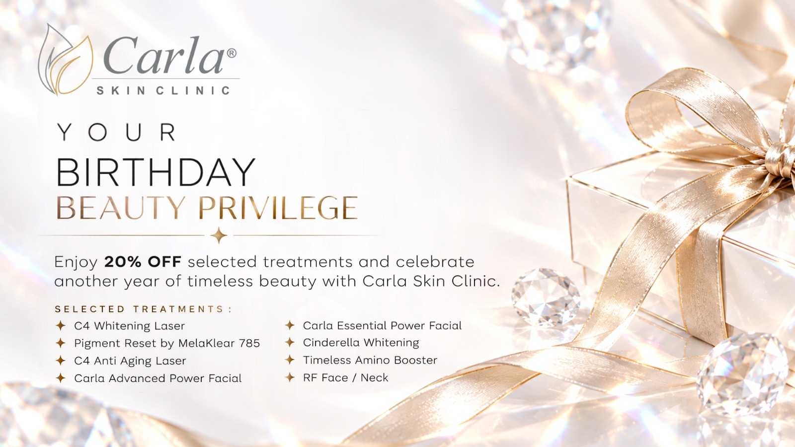 Your Birthday Beauty Privilege — Carla Skin Clinic